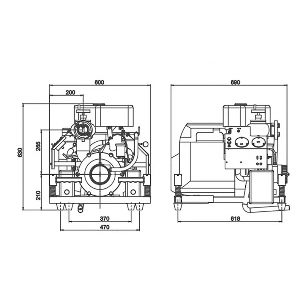 เครื่องสูบน้ำดับเพลิงชนิดหาบหาม เบนซิน 27 แรงม้า